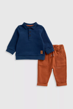 Bear Polo and Jogger Set